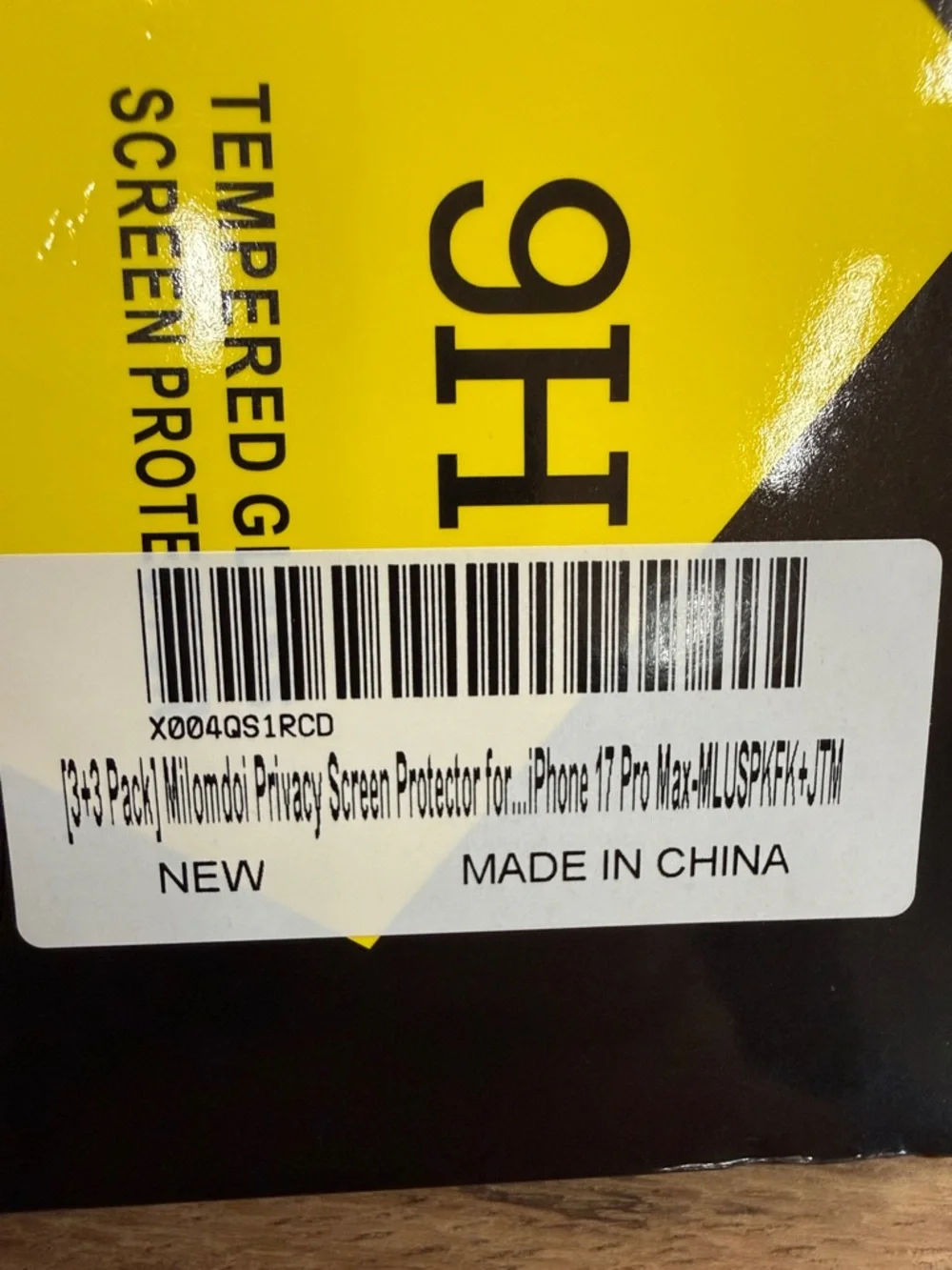 iPhone 17 pro max 3 Tempered Glass Screen Protector + 3 camera glass protector